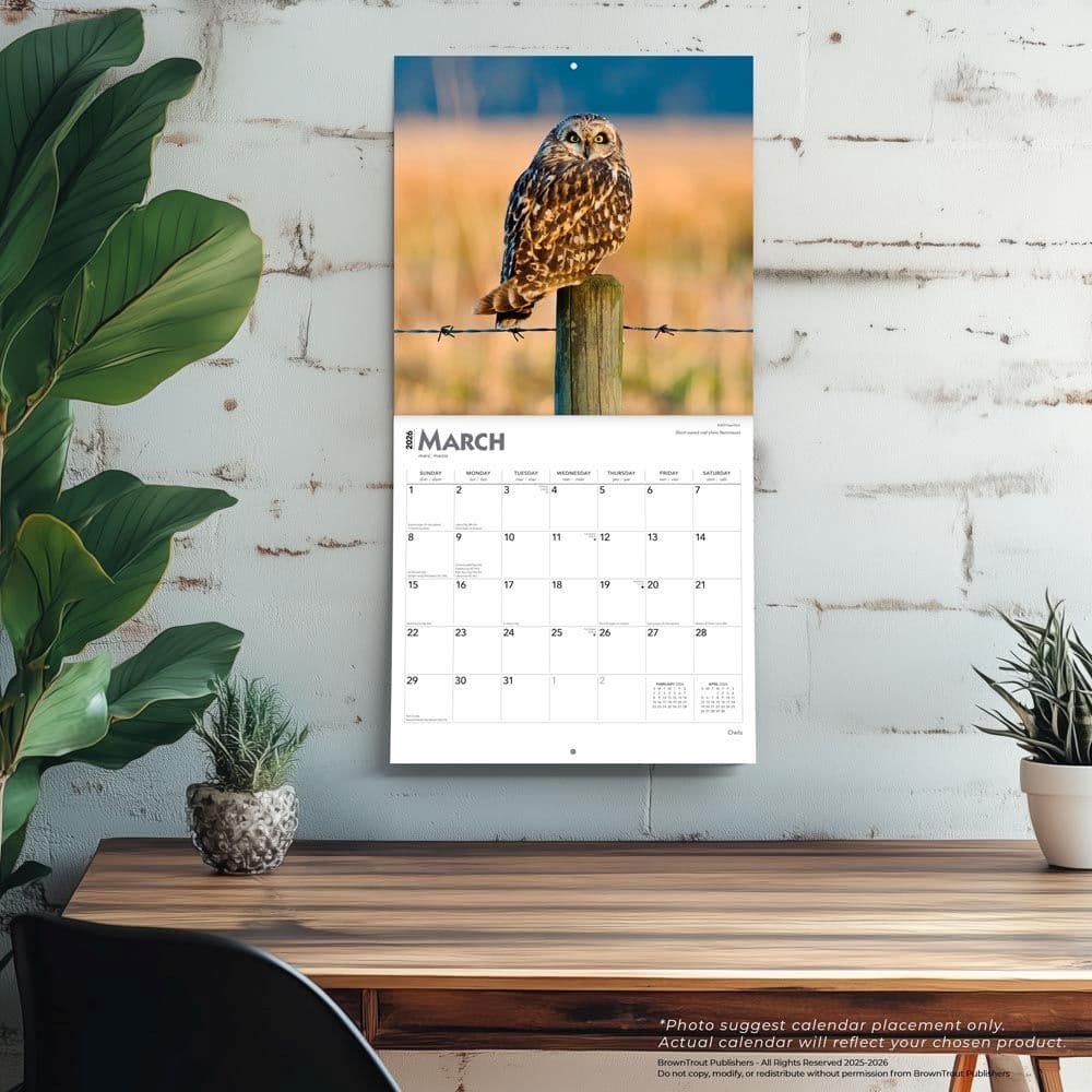 Owls 2026 Wall Calendar  Fourth Alternate Image