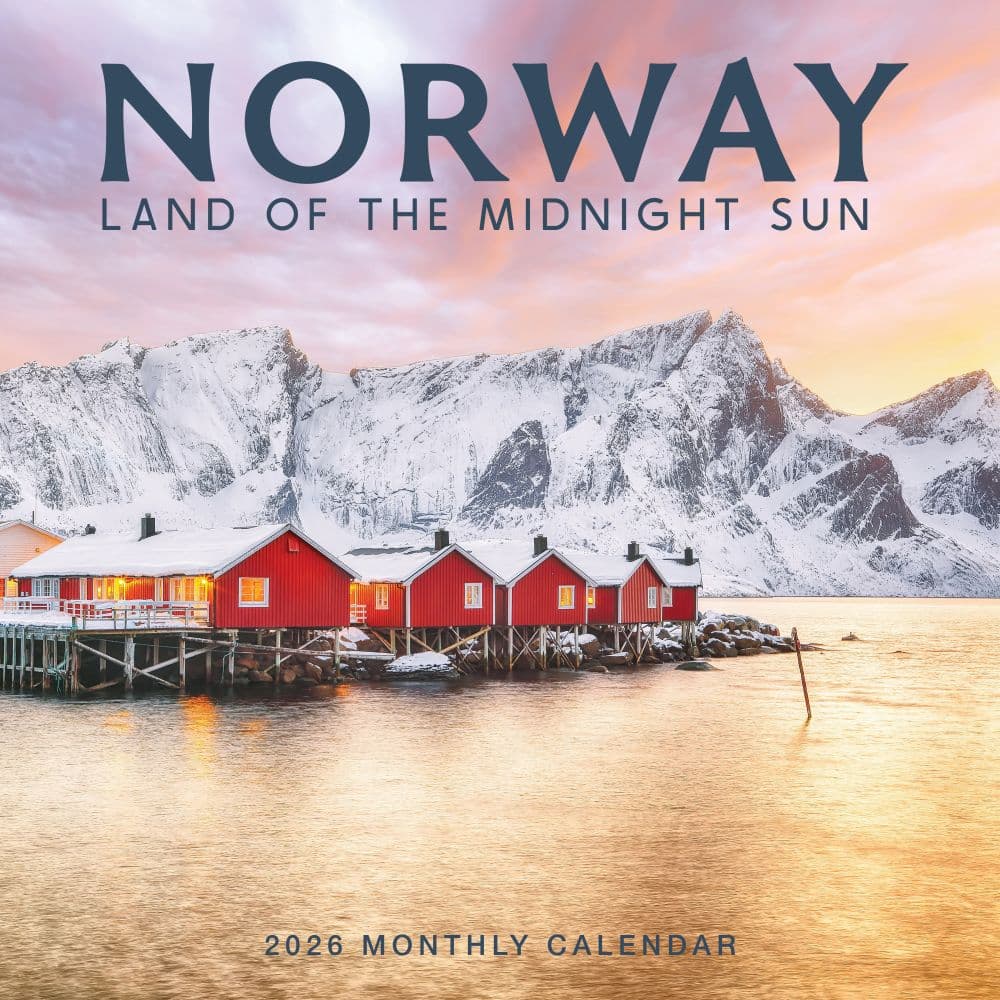 Norway Land of Midnight Sun 2026 Wall Calendar Main Product Image