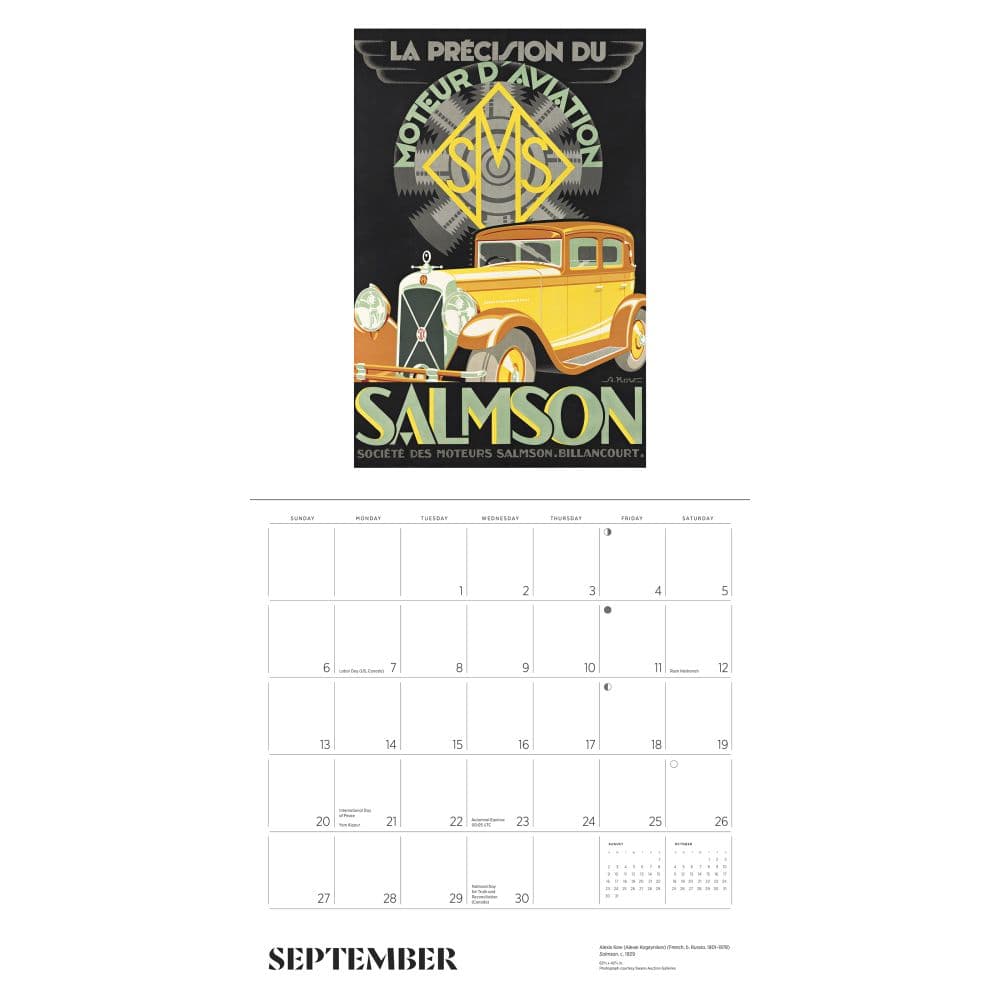 Auto Vintage Posters 2026 Wall Calendar Fourth Alternate Image