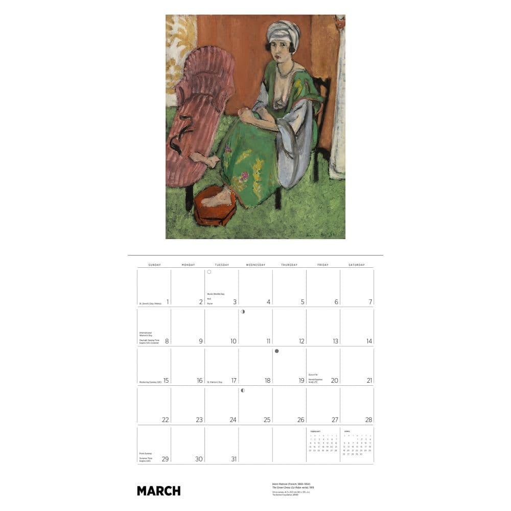 Henri Matisse 2026 Wall Calendar Third Alternate Image