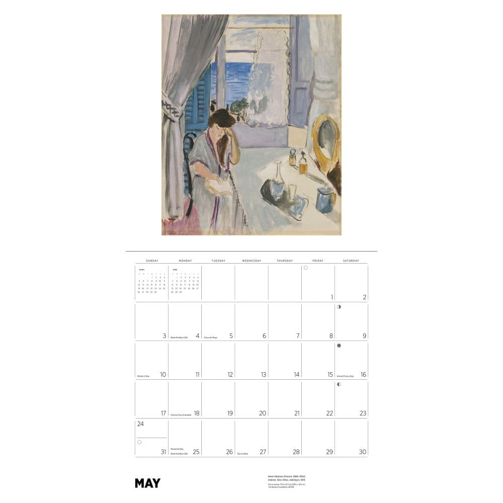 Henri Matisse 2026 Wall Calendar Fifth Alternate Image