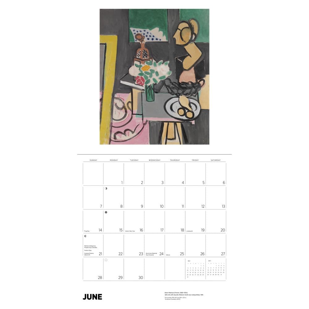 Henri Matisse 2026 Wall Calendar Sixth Alternate Image
