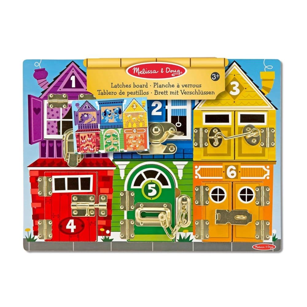 Melissa and Doug Wooden Latches Activity Board Main Product Image