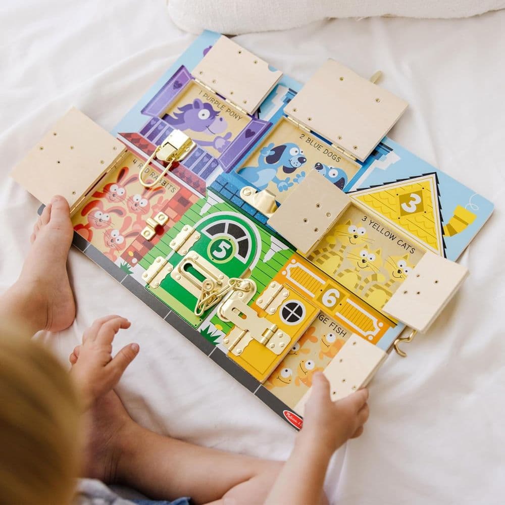 Melissa and Doug Wooden Latches Activity Board Third Alternate Image