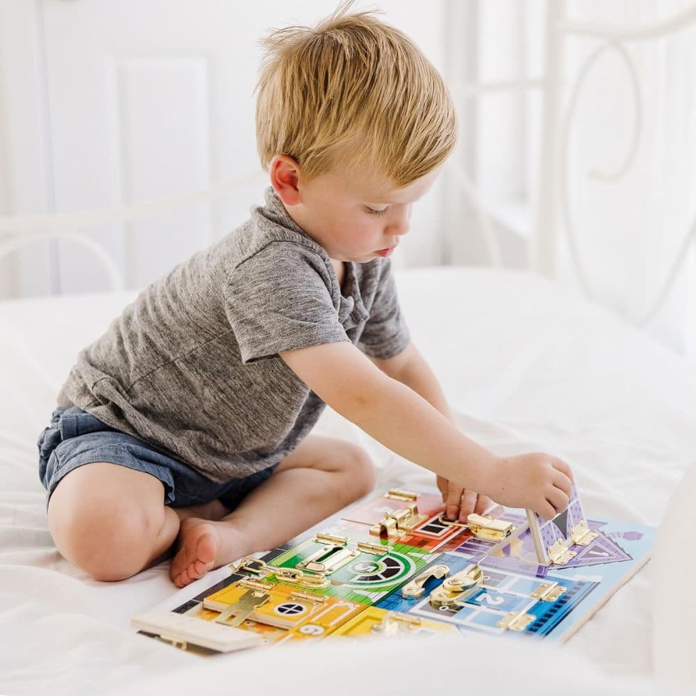 Melissa and Doug Wooden Latches Activity Board Fifth Alternate Image