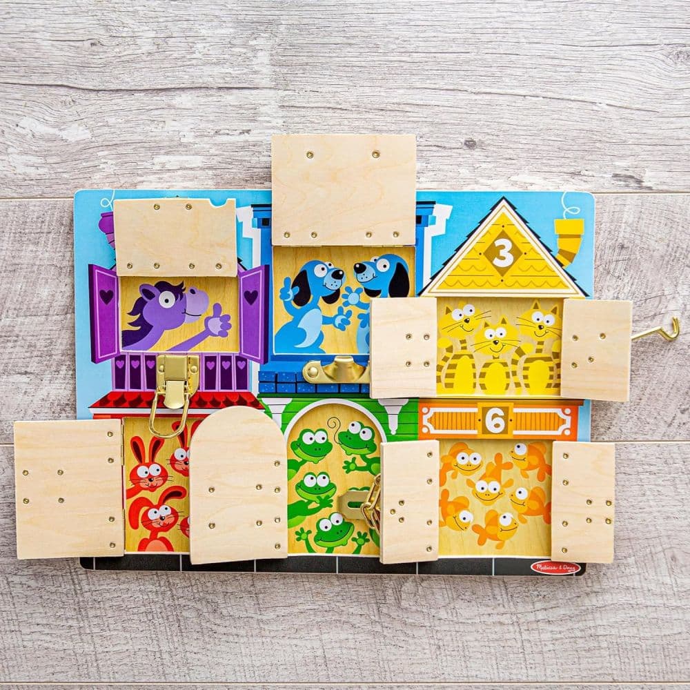 Melissa and Doug Wooden Latches Activity Board Seventh Alternate Image