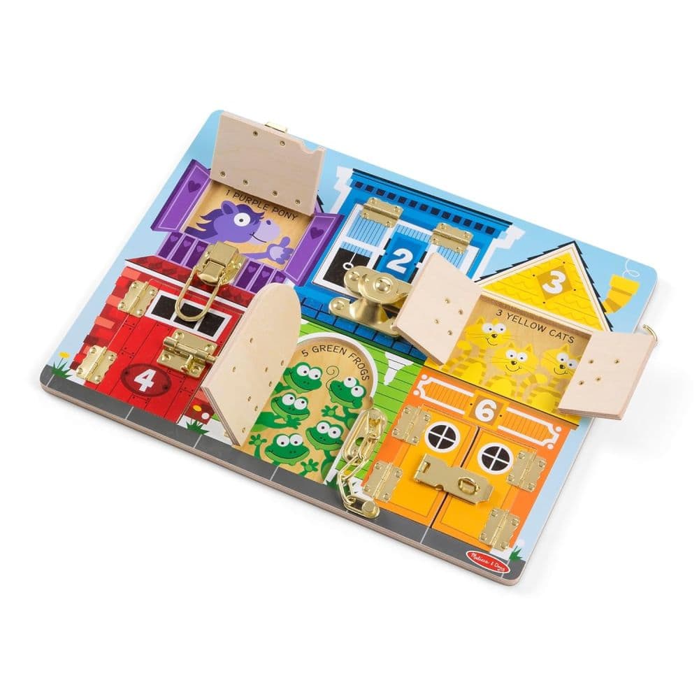 Melissa and Doug Wooden Latches Activity Board Eighth Alternate Image
