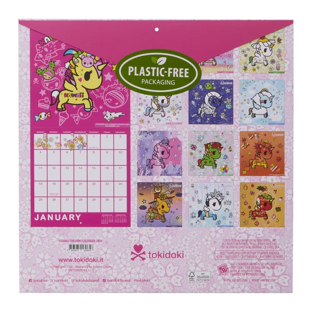 Tokidoki 2026 Wall Calendar  First Alternate Image