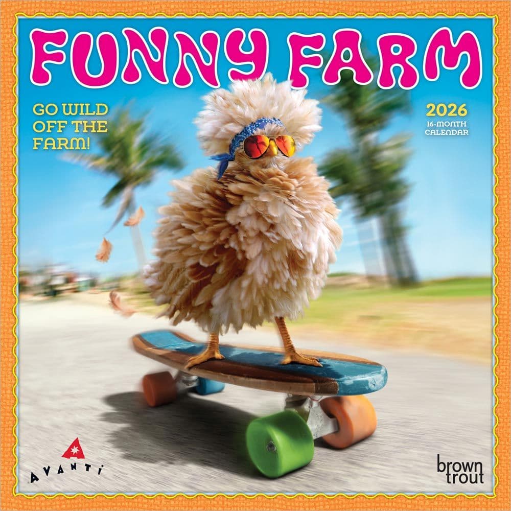 Avanti Funny Farm 2026 Mini Wall Calendar Main Product Image