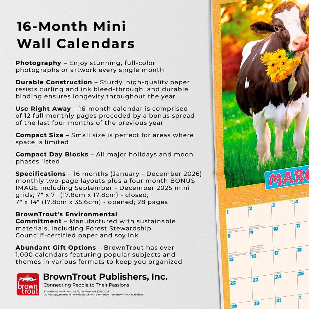 Avanti Funny Farm 2026 Mini Wall Calendar Fifth Alternate Image