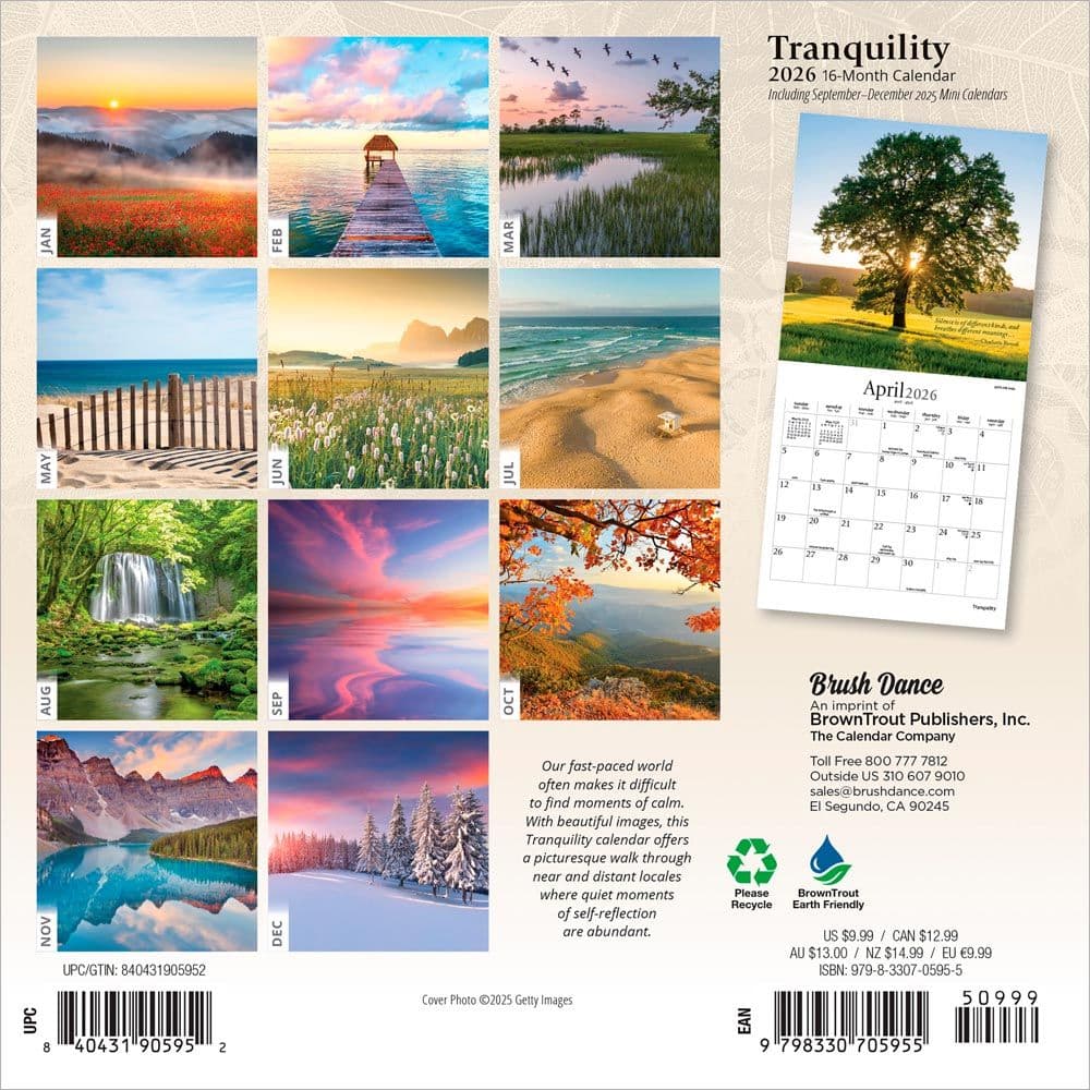 Tranquility Brush Dance 2026 Mini Wall Calendar First Alternate Image