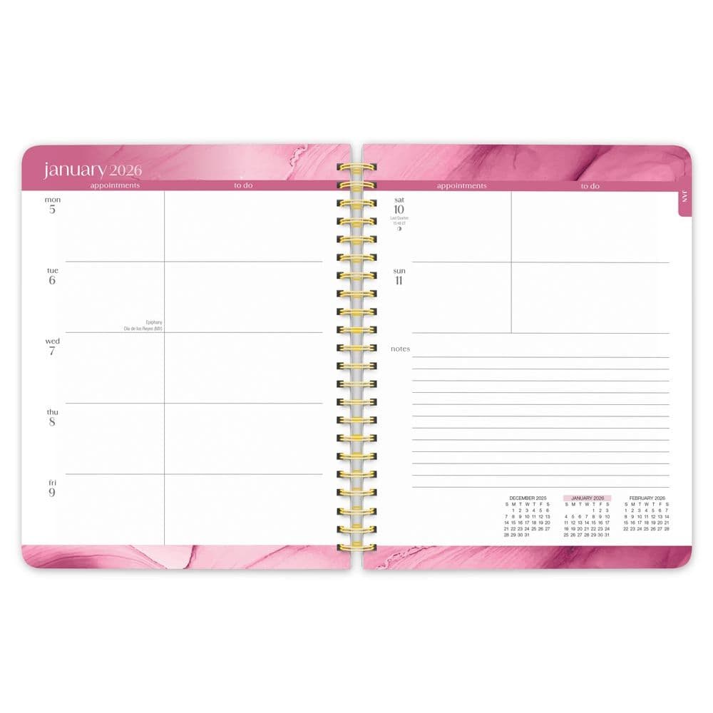 Crackled Blush Foil 2026 Planner Second Alternate Image