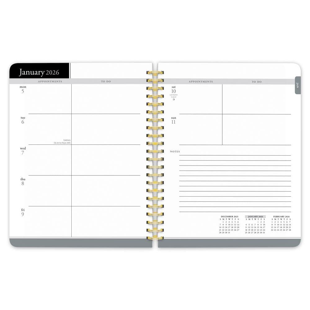 Black Solid Foil 2026 Planner Second Alternate Image