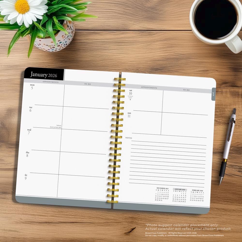 Black Solid Foil 2026 Planner Fourth Alternate Image