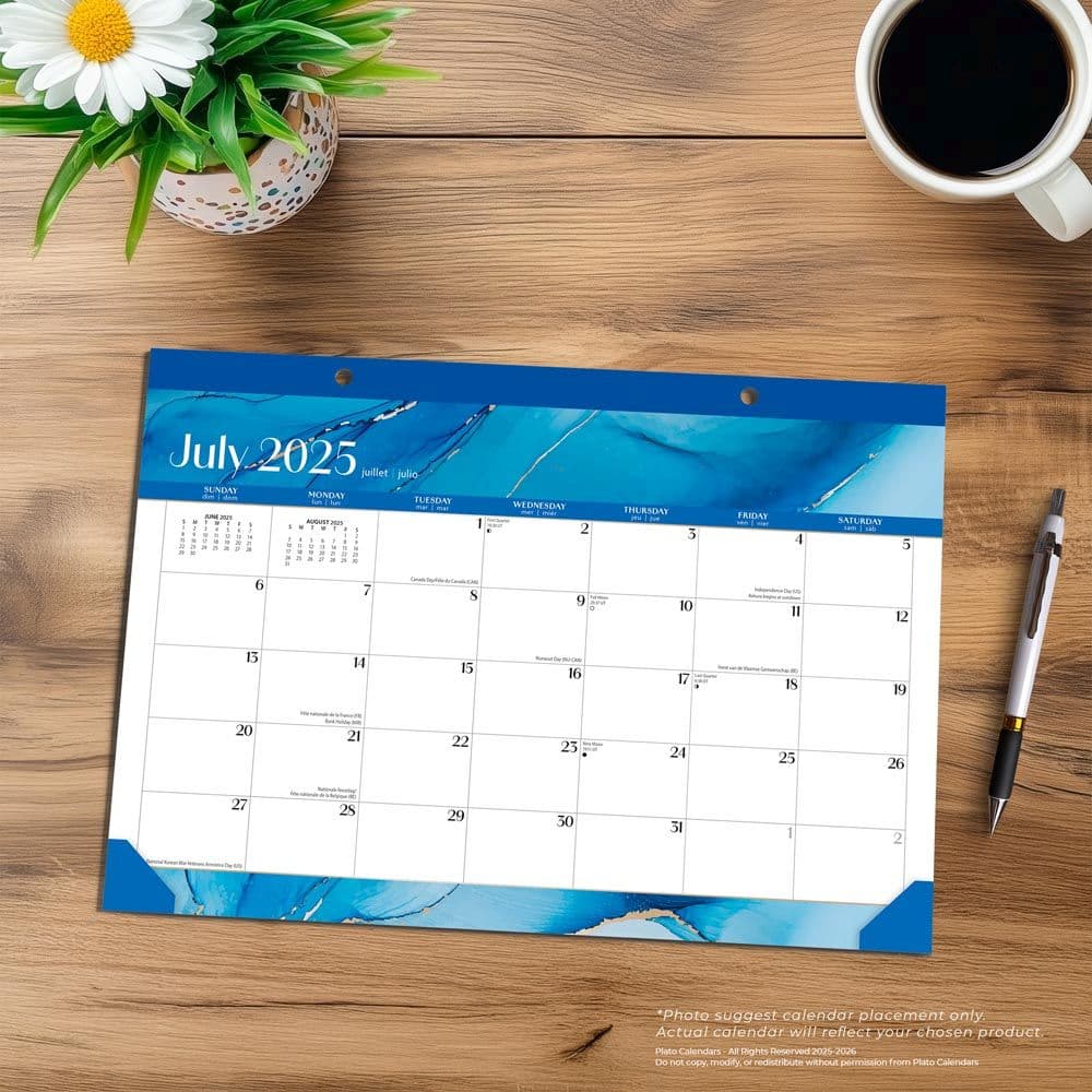 Crackled Blush 2026 Desk Pad Third Alternate Image