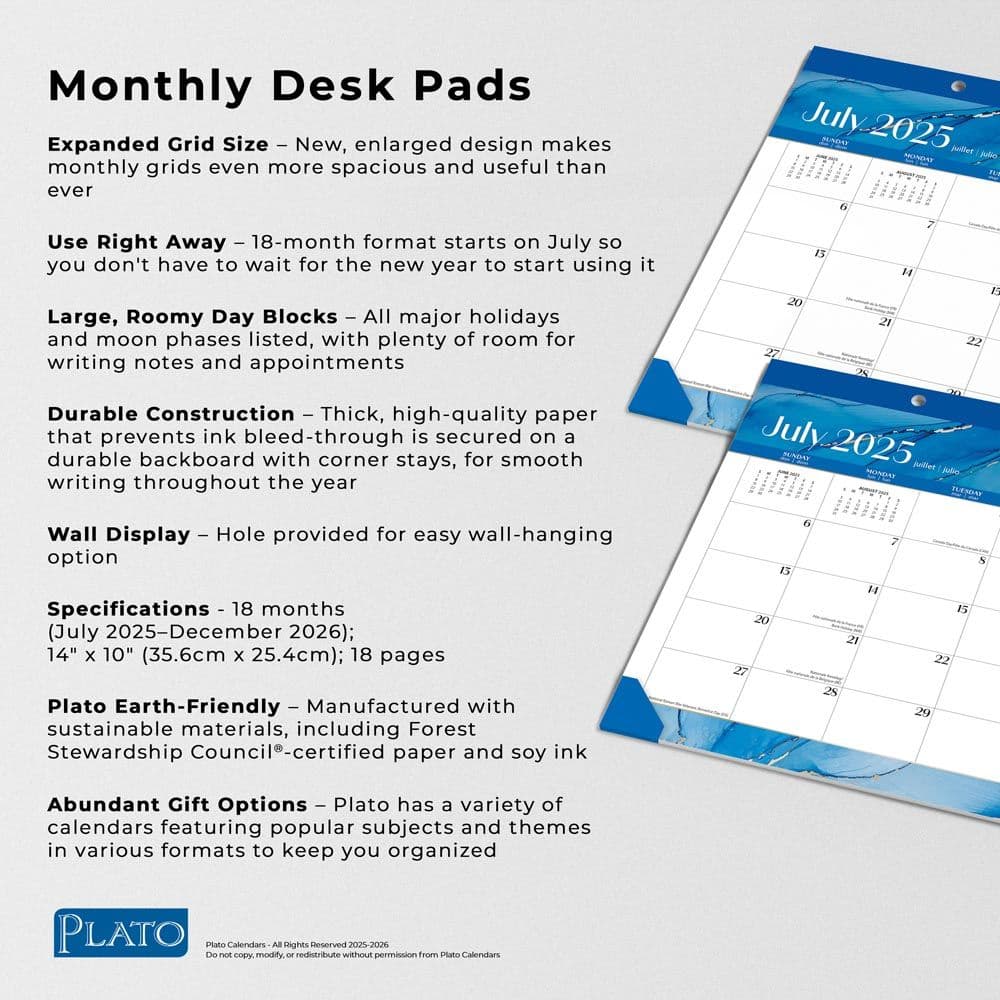 Crackled Blush 2026 Desk Pad Fourth Alternate Image