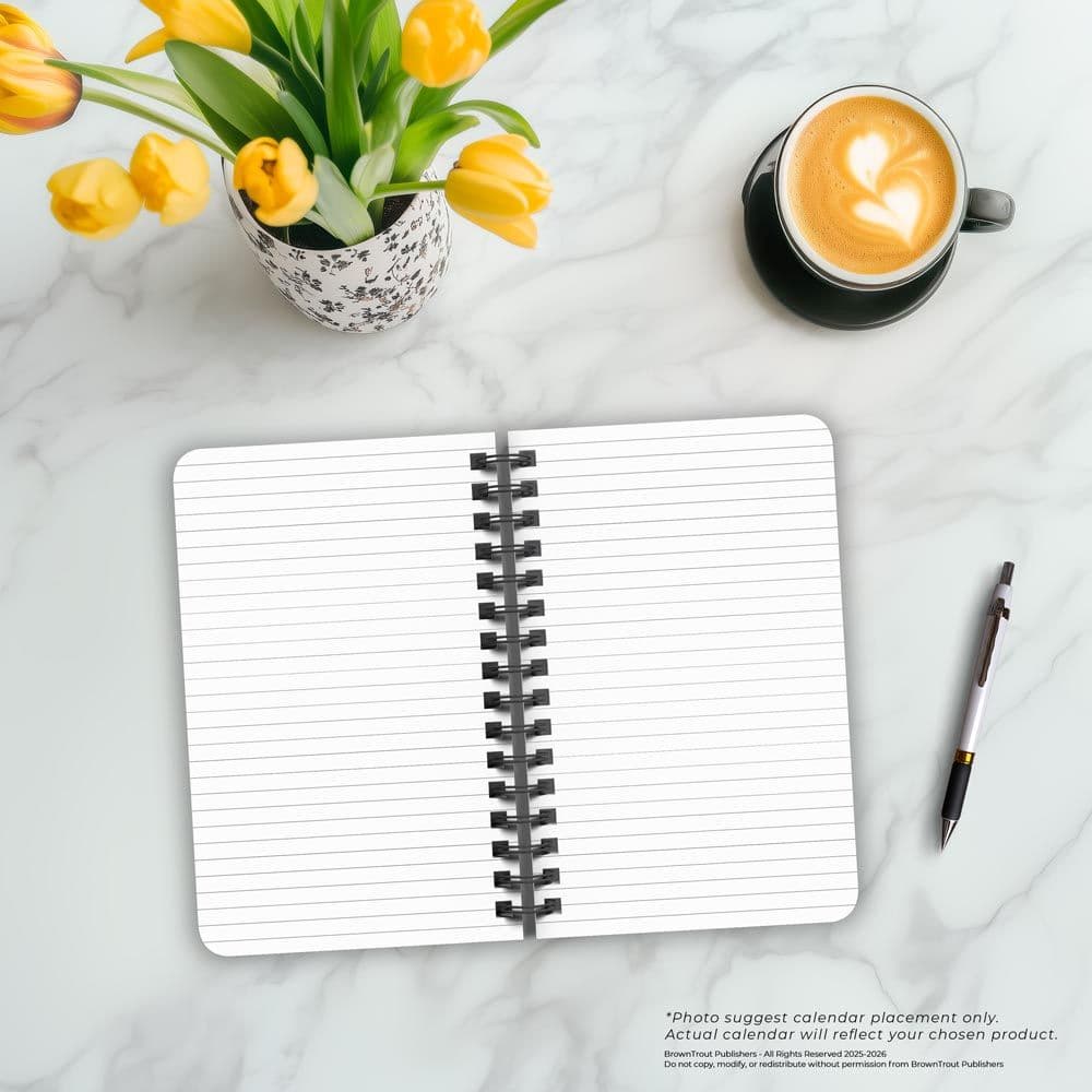 Black Foral Compact Journal Third Alternate Image