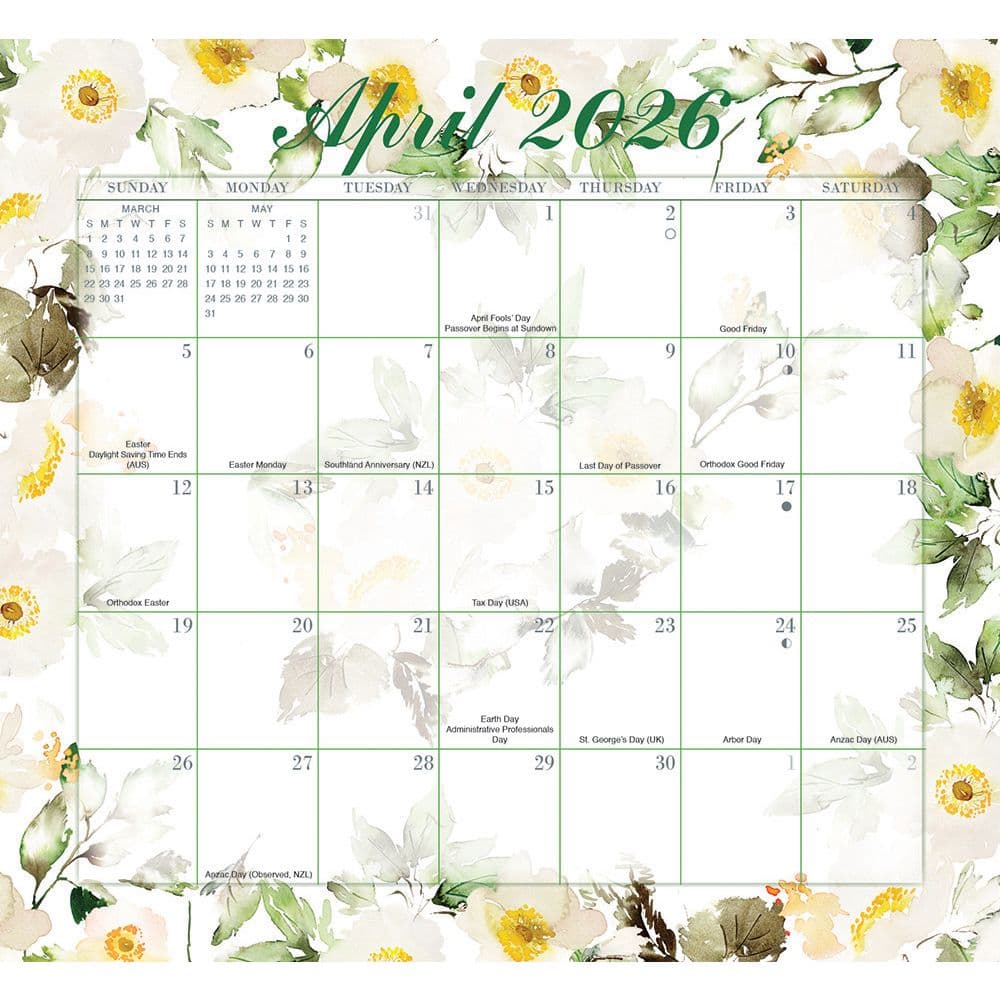 Floral Jumbo 2026 Magic Grip Wall Calendar Second Alternate Image