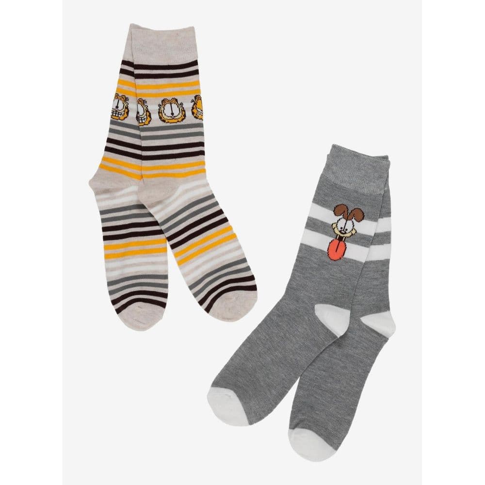 image Garfield and Odie 2-Pair Crew Sock Pack Main Product Image
