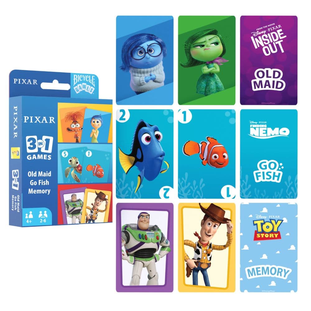 Bicycle Disney Pixar 3-in-1 Card Games Set Main Product Image