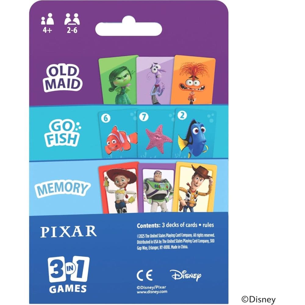 Bicycle Disney Pixar 3-in-1 Card Games Set First Alternate Image