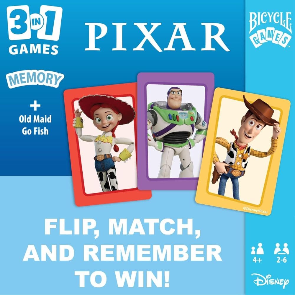 Bicycle Disney Pixar 3-in-1 Card Games Set Fifth Alternate Image