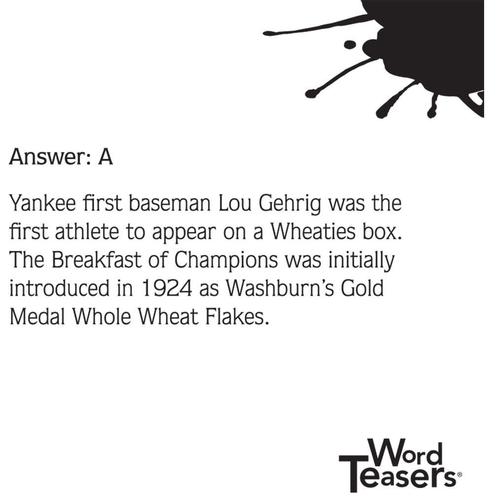 WordTeasers Firsts Trivia Card Game Second Alternate Image