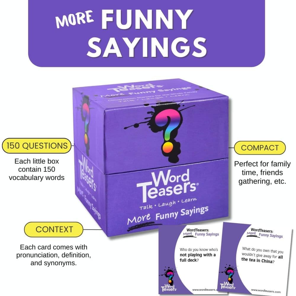 Word Teasers More Funny Sayings Conversation Card Game Second Alternate Image