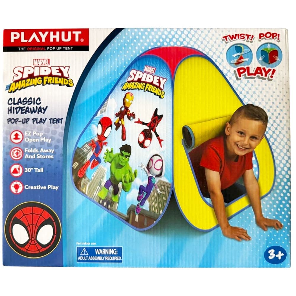 image Playhut Marvel Spidey and Friends Hideaway Pop-Up Tent Main Product Image