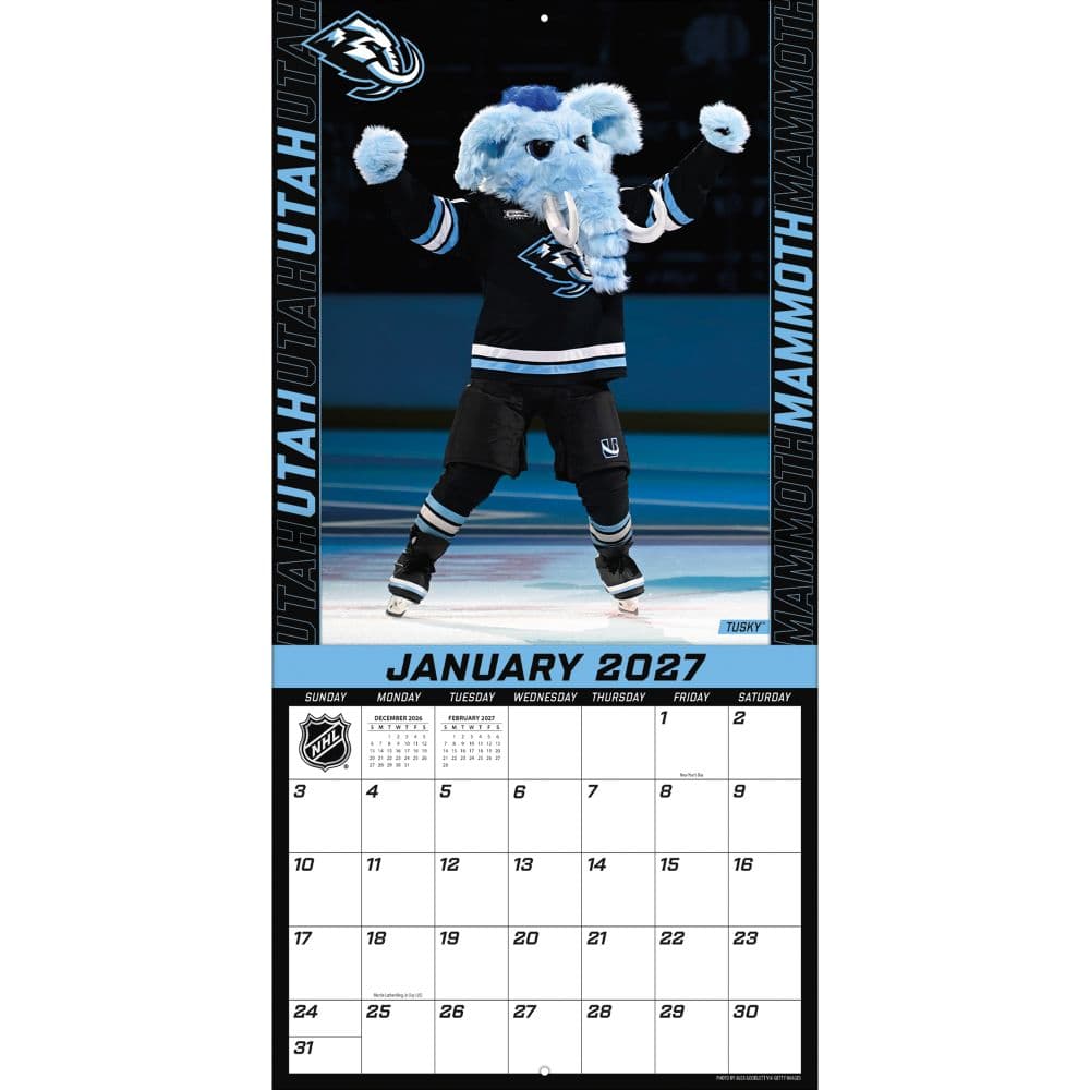 NHL Mascots 2027 Wall Calendar Third Alternate Image