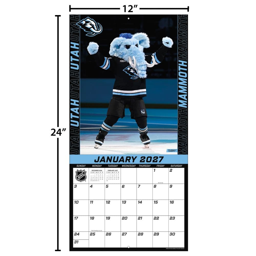 NHL Mascots 2027 Wall Calendar Fourth Alternate Image