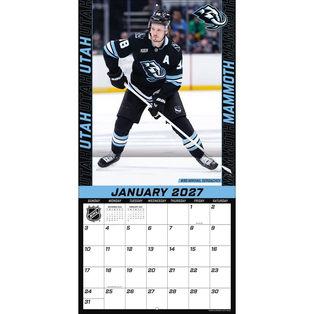 NHL Utah Mammoth 2027 Wall Calendar Third Alternate Image