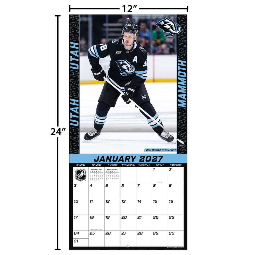 NHL Utah Mammoth 2027 Wall Calendar Fourth Alternate Image
