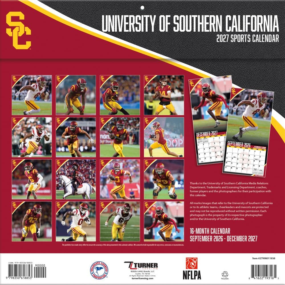 USC Trojans 2027 Wall Calendar First Alternate Image