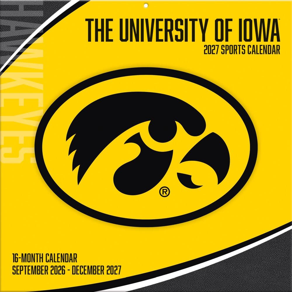 Iowa Hawkeyes 2027 Wall Calendar Main Product Image