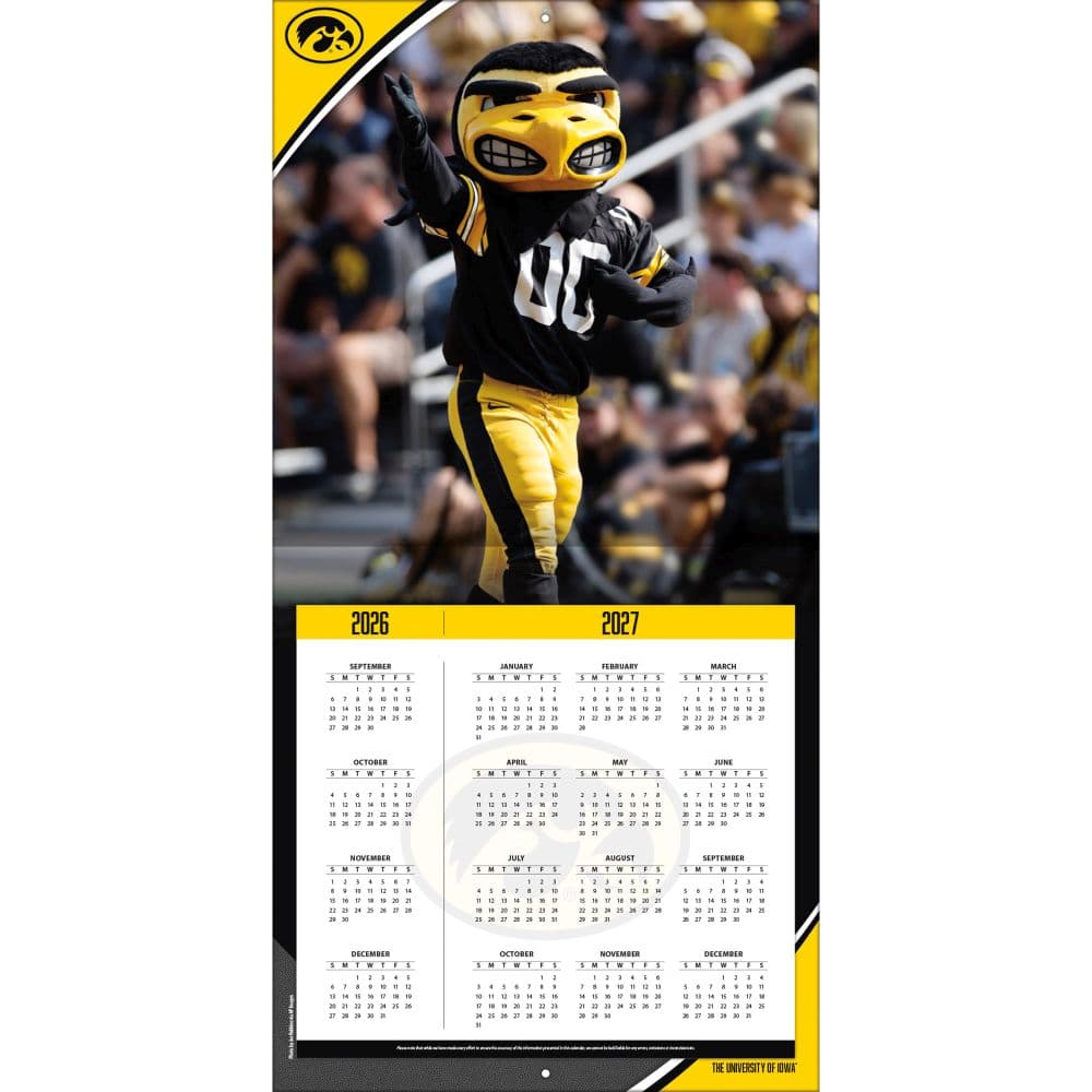 Iowa Hawkeyes 2027 Wall Calendar Second Alternate Image