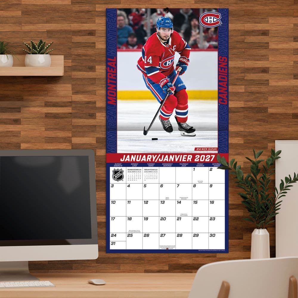 NHL Montreal Canadiens Bilingual 2027 Wall Calendar Fifth Alternate Image