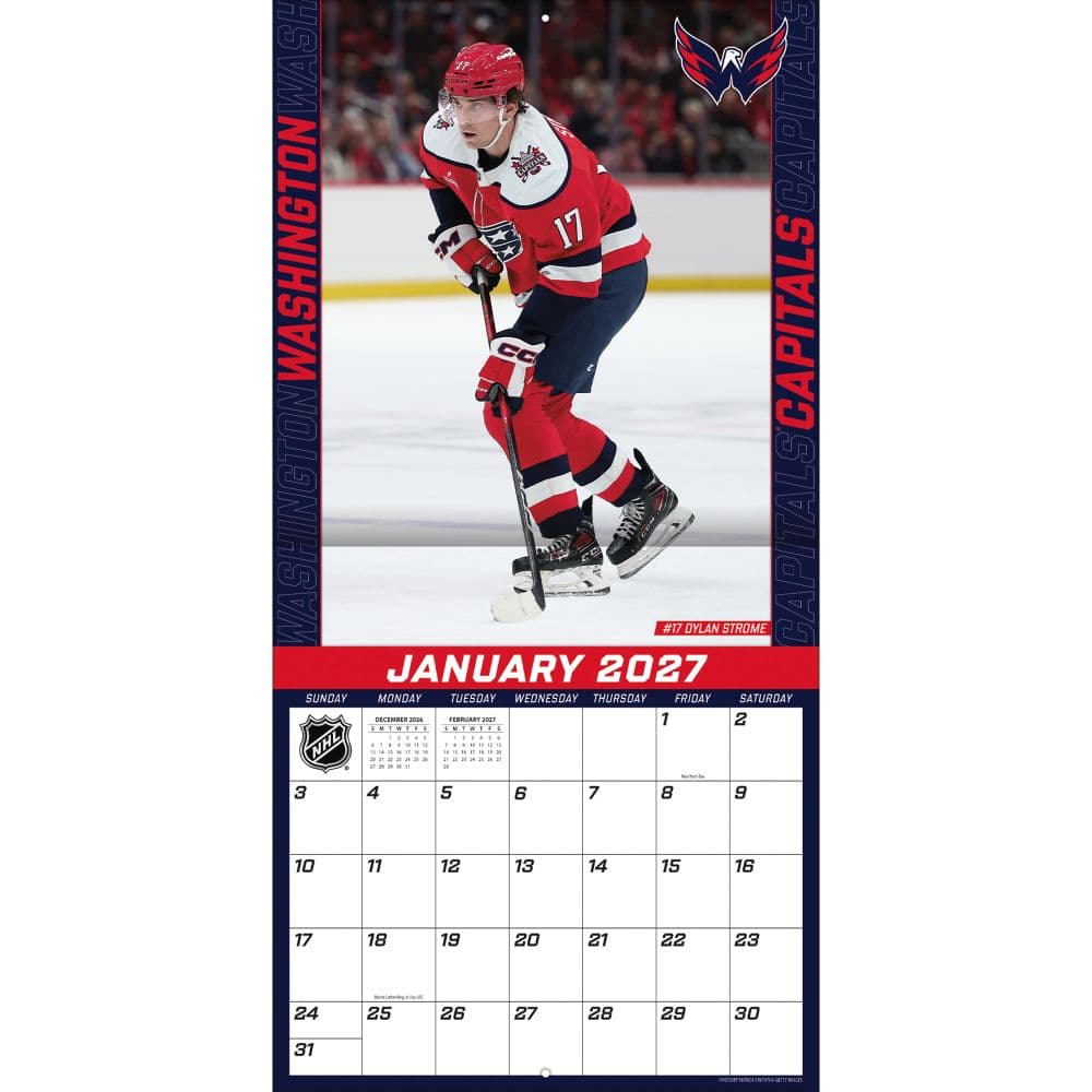 NHL Washington Capitals 2027 Wall Calendar Third Alternate Image