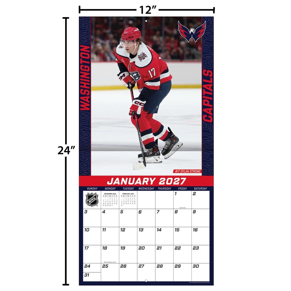 NHL Washington Capitals 2027 Wall Calendar Fourth Alternate Image