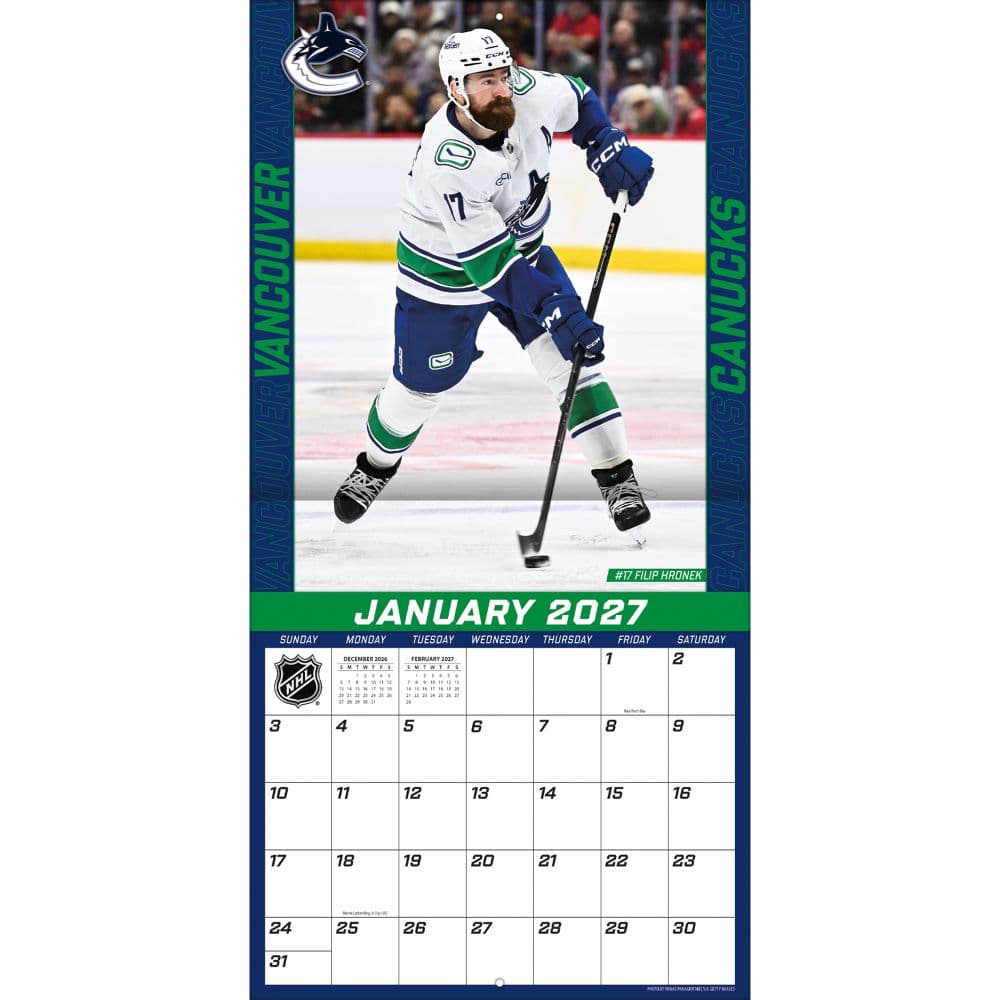 NHL Vancouver Canucks 2027 Wall Calendar Third Alternate Image