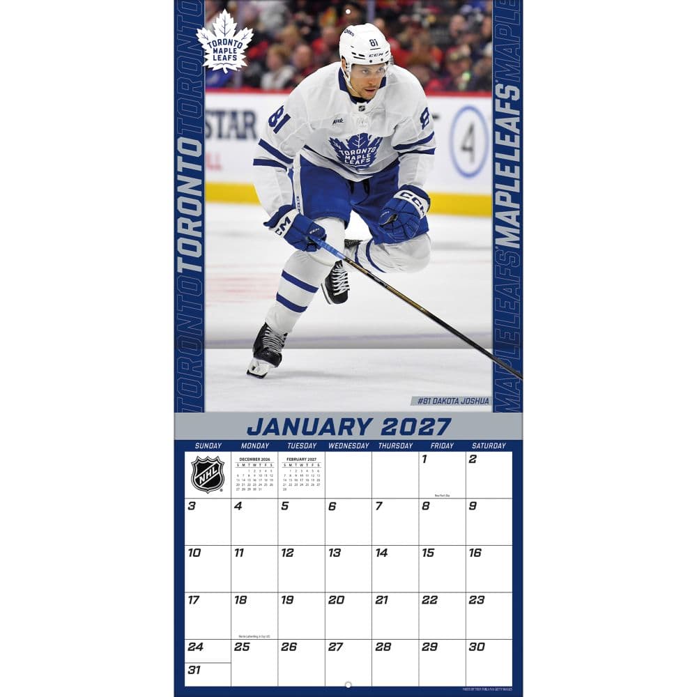 NHL Toronto Maple Leafs 2027 Wall Calendar Third Alternate Image