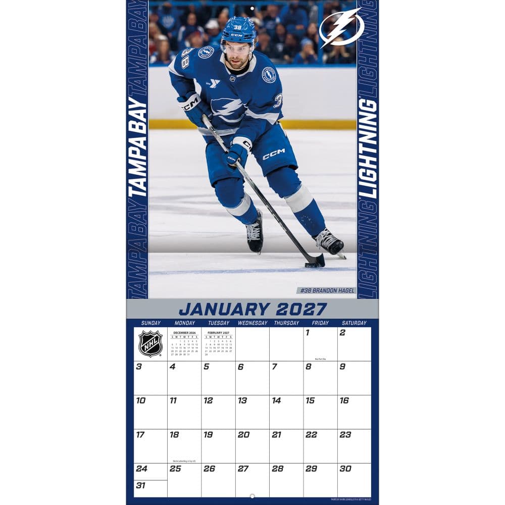 NHL Tampa Bay Lightning 2027 Wall Calendar Third Alternate Image
