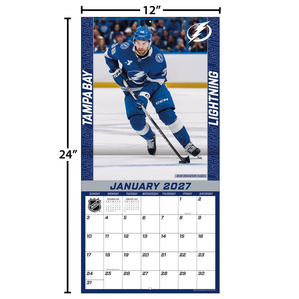 NHL Tampa Bay Lightning 2027 Wall Calendar Fourth Alternate Image