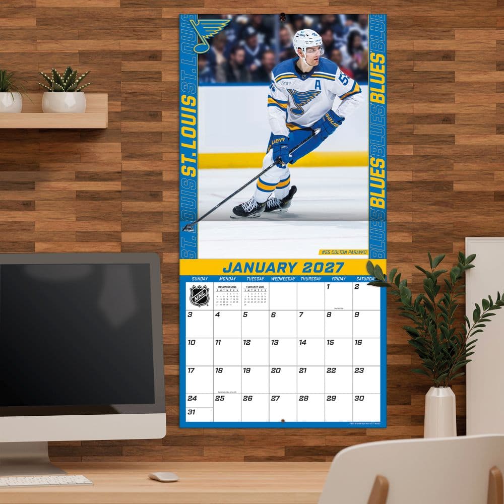 NHL St Louis Blues 2027 Wall Calendar Fifth Alternate Image