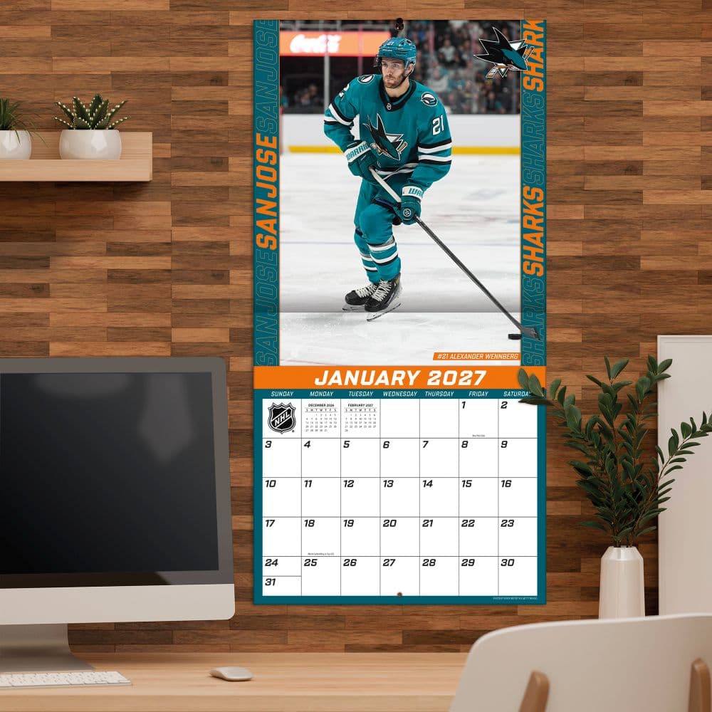 NHL San Jose Sharks 2027 Wall Calendar Fifth Alternate Image