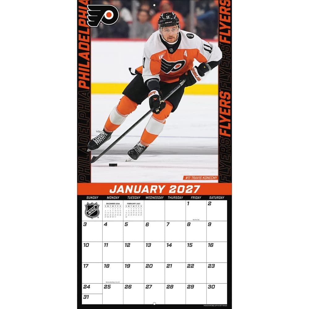 NHL Philadelphia Flyers 2027 Wall Calendar Third Alternate Image