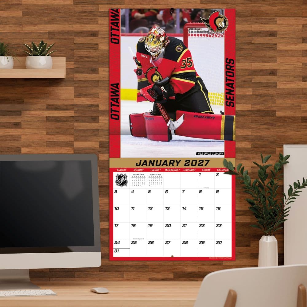 NHL Ottawa Senators 2027 Wall Calendar Fifth Alternate Image