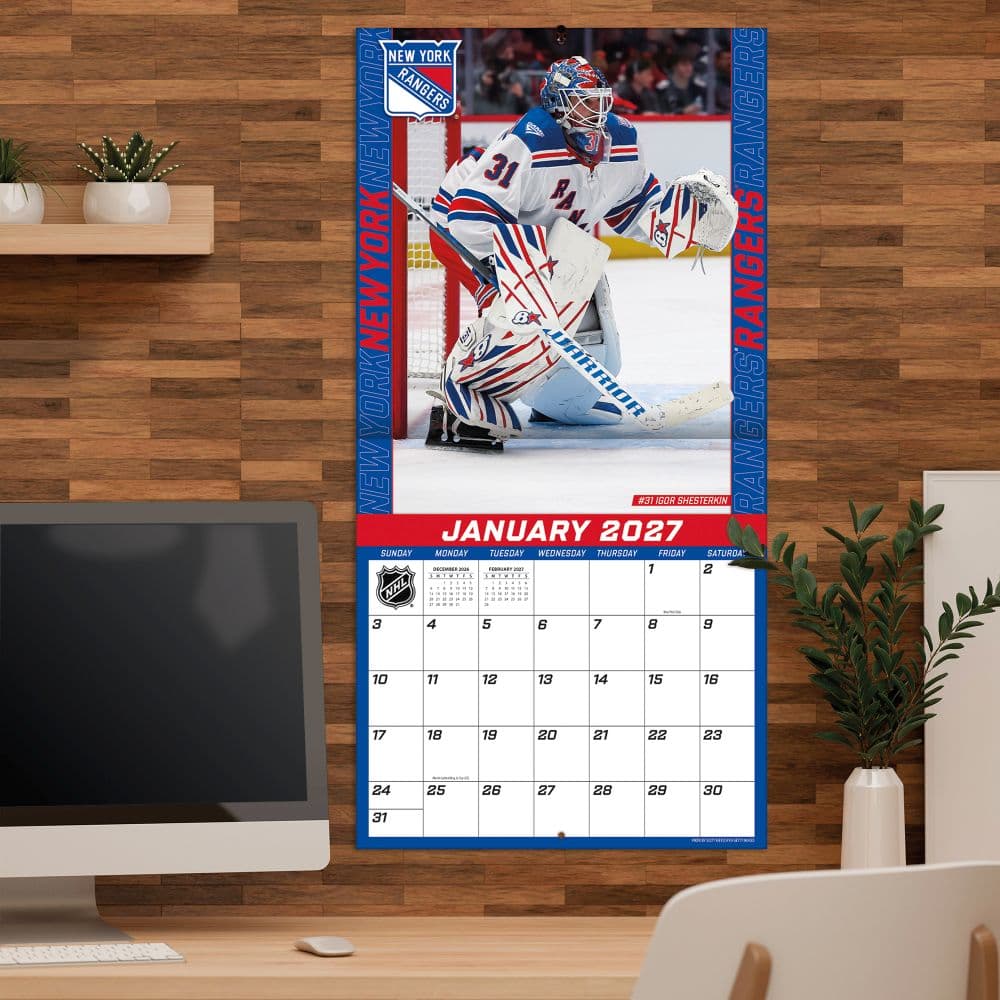 NHL New York Rangers 2027 Wall Calendar Fifth Alternate Image