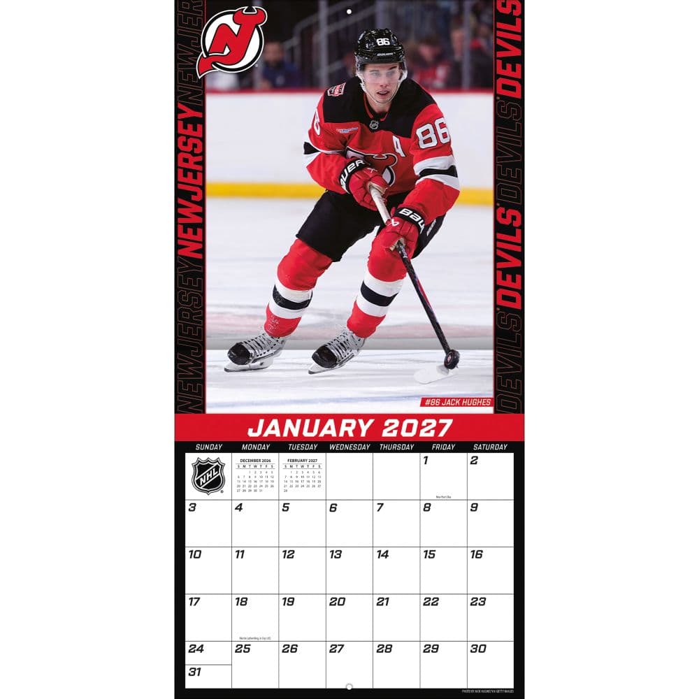 NHL New Jersey Devils 2027 Wall Calendar Third Alternate Image