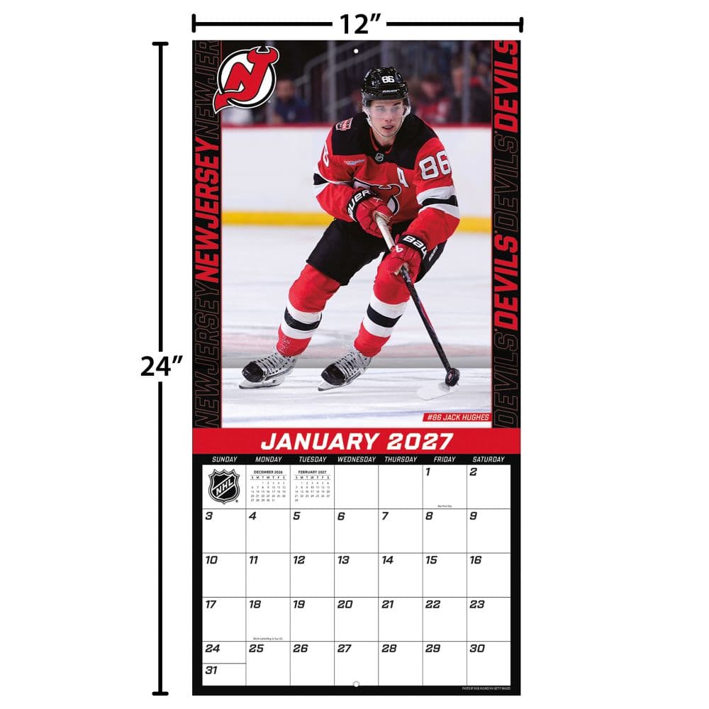 NHL New Jersey Devils 2027 Wall Calendar Fourth Alternate Image